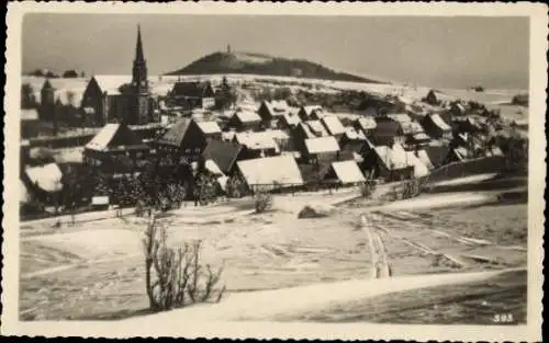 Ak Altenberg im Erzgebirge, Gesamtansicht, Geisingberg, Winter