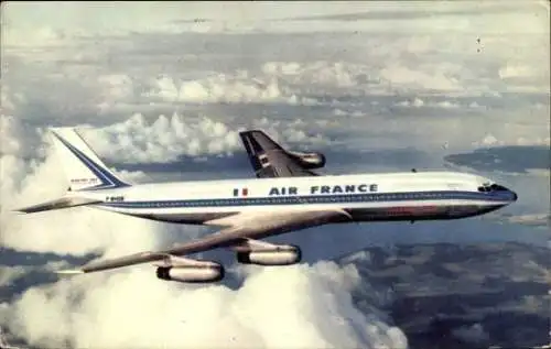 Ak Französisches Passagierflugzeug der Air France, Boeing 707 Intercontinental, F-BHSB