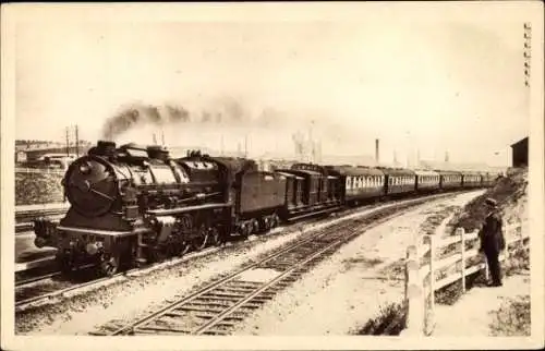 Ak Französische Eisenbahn, Chemin de fer, Locomotive, Nord, La Flèche d'Or