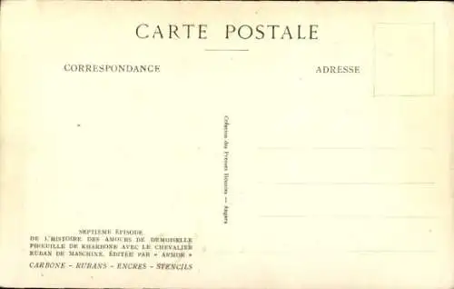 Künstler Ak Renard, Histoire des Amours de Demoiselle Phoeuille de Kharbone, Septieme Episode