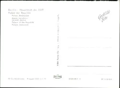 Ak Berlin Mitte, Palast Restaurant im Palast der Republik