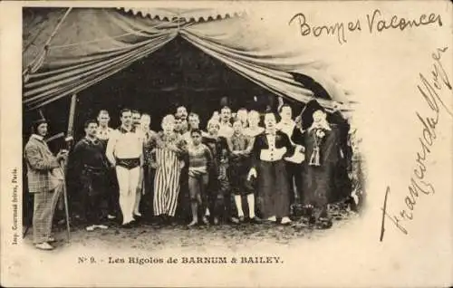 Ak Souvenir de Barnum et Bailey, Les Rigolos