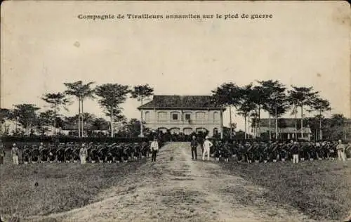 Ak Compagnie de Tirailleurs annamites sur le Pied de Guerre