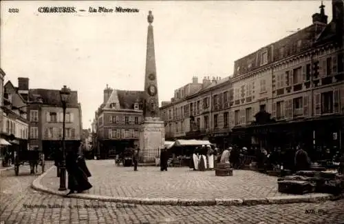 Ak Chartres Eure et Loir, Place Mureau