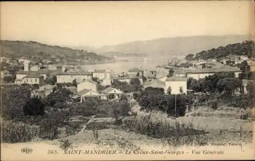 Ak Saint Mandrier sur Mer Var, Creux Saint Georges, Gesamtansicht