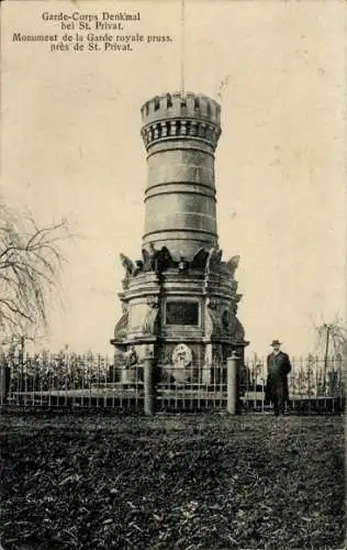 Ak Saint Privat Corrèze, Garde-Corps Denkmal