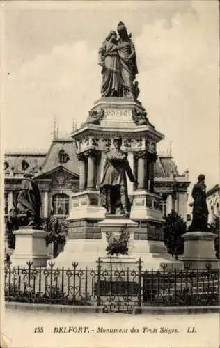 Ak Belfort Beffert Beffort Territoire de Belfort, Monument des Trois Sieges