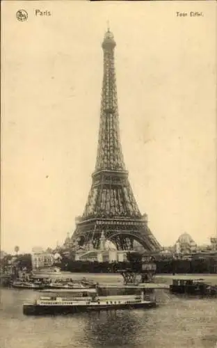 Ak Paris VII, La Tour Eiffel, Eiffelturm