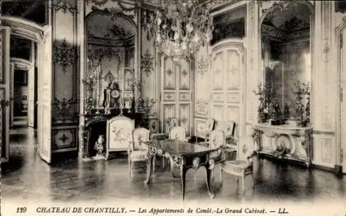 Ak Chantilly Oise, Chateau, Les Appartements de Condé, Grand Cabinet