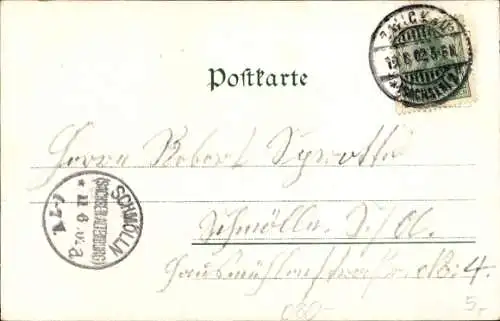 Ak Zwickau in Sachsen, Schwanenteich, Schwanenschloss