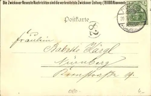 Passepartout Ak Zwickau in Sachsen, Schwanenteich, Ruderboot, Segelboot