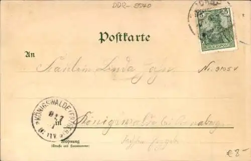 Litho Zwickau in Sachsen, Schwanenteich mit Schloss