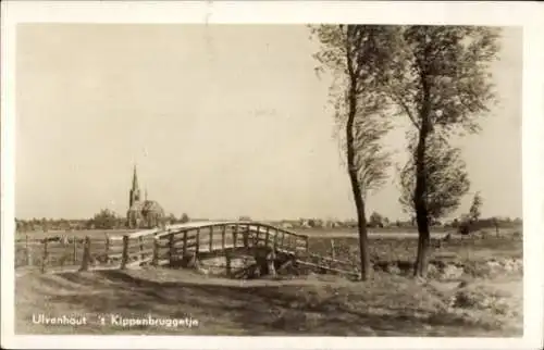 Ak Ulvenhout Nordbrabant Niederlande, 't Kippenbruggetje