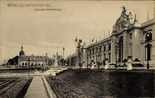 Ak Brüssel Brüssel, Ausstellung 1910, Hauptfassade