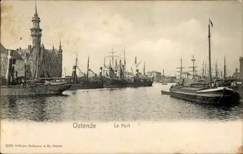 Ak Oostende Ostende Westflandern, Hafen