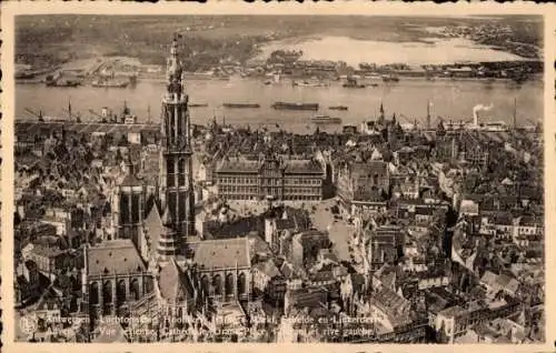 Ak Anvers Antwerpen Flandern, Stadtblick, Kathedrale