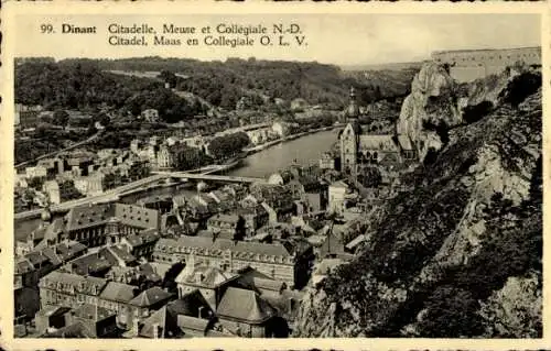 CPA Dinant Wallonie Namur, Citadelle, Meuse, Collegiale