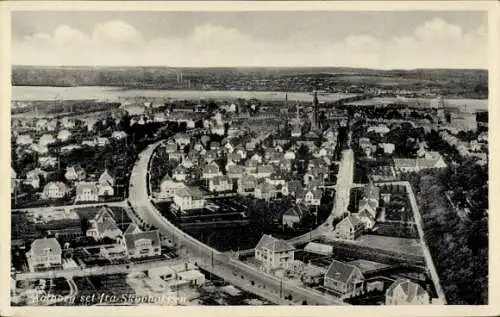 Ak Aabenraa Apenrade Dänemark, Stadtansicht von Aabenraa aus der Vogelperspektive