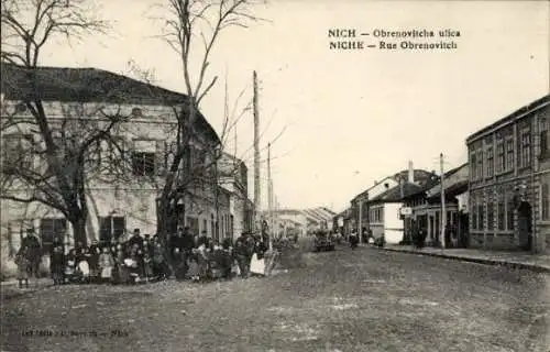 CPA Niš Niš Serbie, Rue Obrenovitch