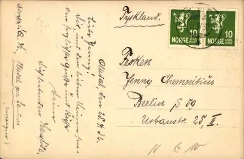 Ak Stavanger Norwegen, Marktplatz, Denkmal