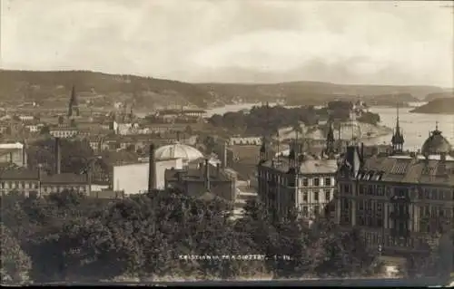 Ak Kristiania Christiania Oslo Norwegen, Gesamtansicht