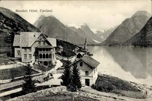 Ak Fjærland in Norwegen, Mundals Hotel