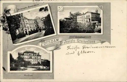 Ak Potsdam, St. Josephs Krankenhaus, Westfront