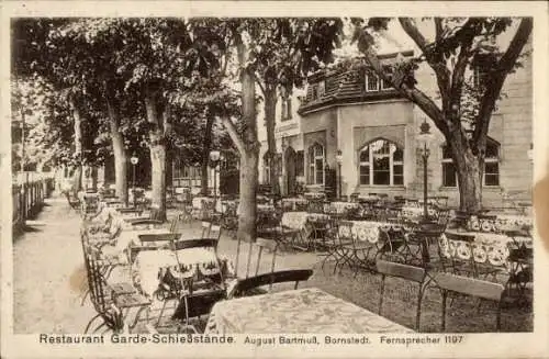 Ak Bornstedt Potsdam, Restaurnt Garde Schießstände, Terrasse