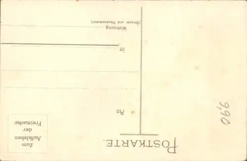 Litho Deutscher Flottenverein, Deutsches Kriegsschiff, Salut, Fahnen, Kaiserliche Marine