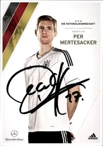 Autogrammkarte Fußballspieler Per Mertesacker