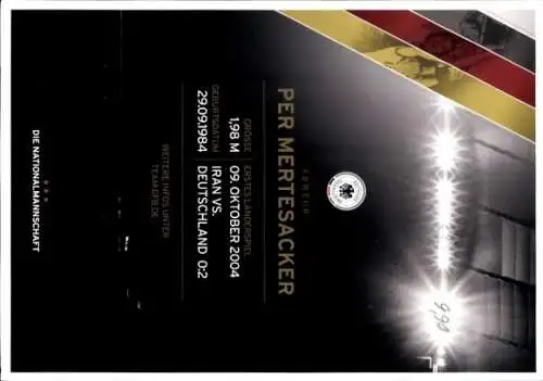 Autogrammkarte Fußballspieler Per Mertesacker