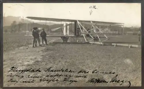 Foto Ak Flugpioniere, Flugzeug, Doppeldecker