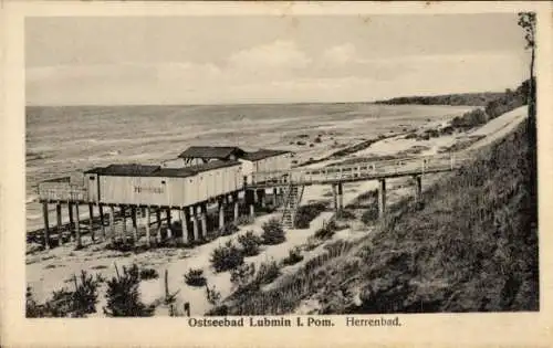 Ak Seebad Lubmin, Herrenbad, Strand, Dünen