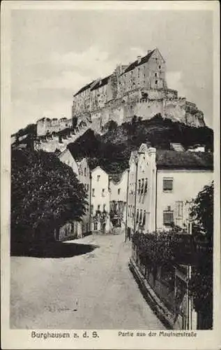 Ak Burghausen an der Salzach Oberbayern, Mautnerstraße