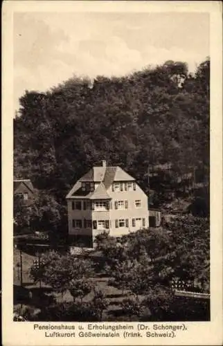 Ak Gößweinstein in Oberfranken, Pensionshaus, Erholungsheim, Dr. Schonger