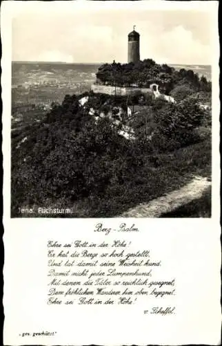 Ak Jena in Thüringen, Jena Fuchsturm, Berg-Psalm