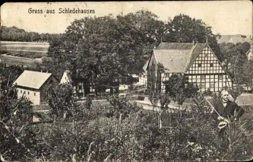 Ak Schledehausen Bissendorf in Niedersachsen, Gesamtansicht