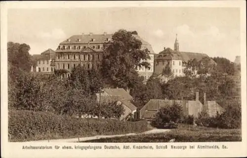 Ak Altmittweida in Sachsen, Schloss Neusorge, Arbeitssanatorium