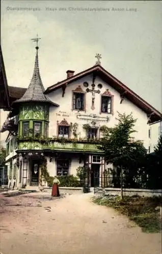 Ak Oberammergau in Oberbayern, Haus des Christusdarstellers Anton Lang