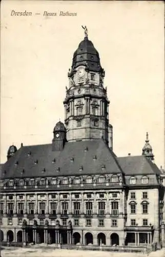 Ak Dresden Altstadt, Neues Rathaus