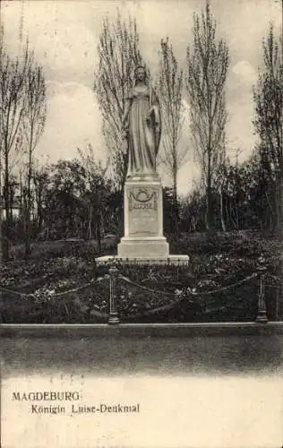 Ak Magdeburg an der Elbe, Königin Luise-Denkmal