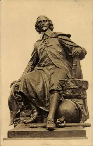 Ak Magdeburg an der Elbe, Otto von Guericke-Denkmal