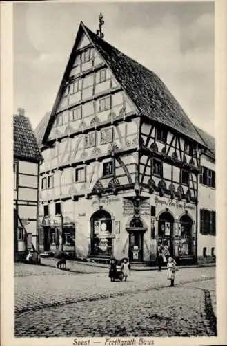 Ak Soest in Westfalen, Freiligrath Haus, Fachwerk