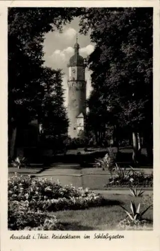 Ak Arnstadt in Thüringen, Neideckturm, Schlossgarten