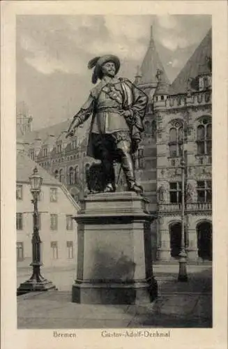 Ak Hansestadt Bremen, Gustav-Adolf-Denkmal