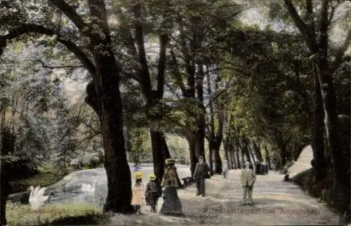 Ak Auerbach Bensheim an der Bergstraße Hessen, Spaziergang