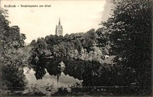 Ak Hansestadt Rostock, Teufelsgrube am Wall