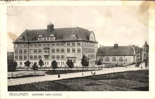 Ak Reutlingen in Württemberg, Hermann-Kurz-Schule