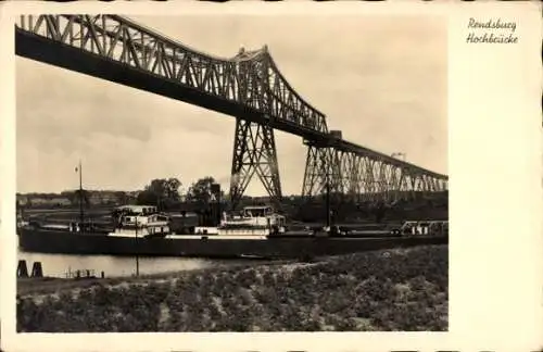 Ak Rendsburg in Schleswig Holstein, Hochbrücke