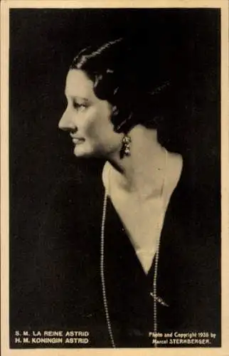 Ak S. M. Astrid, Reine des Belges, Profilansicht